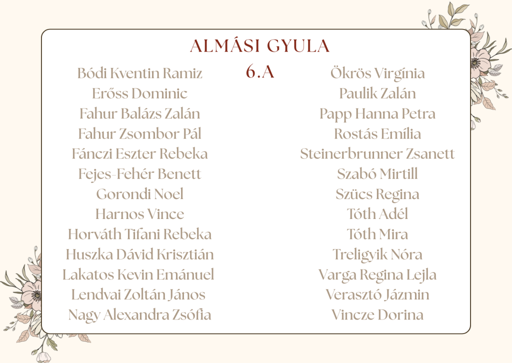 6a Osztaly